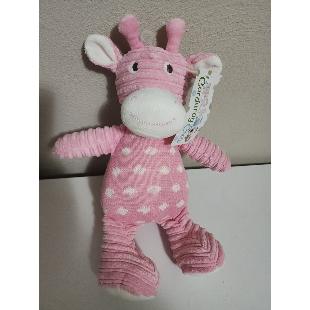 Evergreen Enterprises Corduroy Crew Gia Giraffe‎ Security Lovey Baby Toy NWT 10"